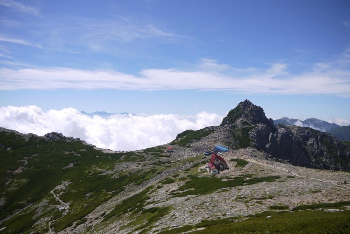 中岳から見る山と天狗岩